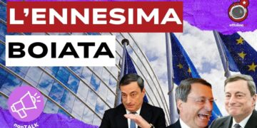 Parlamento europeo. Mario Draghi con tre espressioni differenti in primo piano