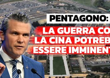 Veduta aerea del Pentagono. Pete Hegseth in primo piano