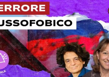 Bandiera russa. Laura Salmon e Sandro Teti in primo piano