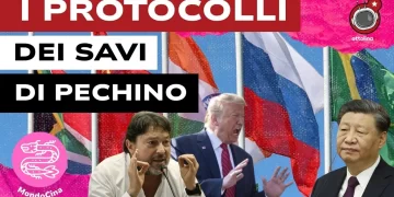 Bandiere dei BRICS. Sigfrido Ranucci, Donald Trump e Xi Jinping in primo piano