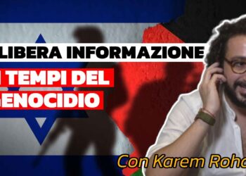 Bandiere della Palestina e di Israele. Karem Rohana in primo piano