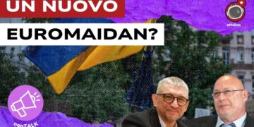 Bandiere ucraine. Fulvio Scaglione e Gianandrea Gaiani in primo piano