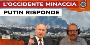 Kiev con colonne di fumo. Vladimir Putin e Stefano Orsi in primo piano