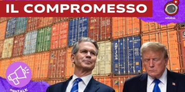 Containers impilati. Scott Bessent e Donald Trump in primo piano
