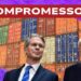 Containers impilati. Scott Bessent e Donald Trump in primo piano