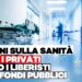 Corsia ospedaliera con bandiera Eu in sovrimpressione