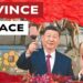Furgoncino anni '70. Xi Jinping nell'atto di brindare e Donald Trump disperato in primo piano