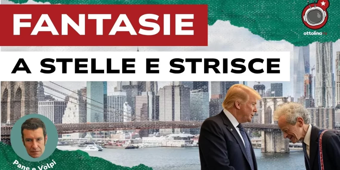 Immagine di New York. Federico Rampini si inchina a Donald Trump in primo piano