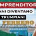 Insegna di una fabbrica della Ferrero. Alessandro Volpi in primo piano