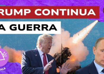 Lancio di un missile. Donald Trump arrabbiato e Vladimir Putin in primo piano