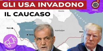 Mappa del Caucaso. Masoud Pezeshkian e Donald Trump in primo piano