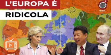 Mappa del mondo. Ursula von der Leyen,Xi Jinping e Vladimir Putin in primo piano