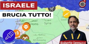 Mappa della Siria. Roberto Iannuzzi in primo piano