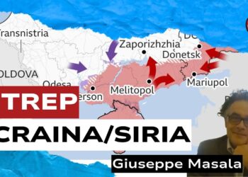 Mappa dell'est Europa. Giuseppe Masala in primo piano