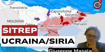 Mappa dell'est Europa. Giuseppe Masala in primo piano