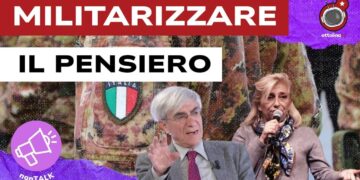 Parte di divisa militare italiana. Angelo D'Orsi e Vania Valoriani in primo piano