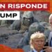 Soldati pancia a terra nel fango. Vladimir Putin tiene la mano sulla testa di Donald Trump inginocchiato