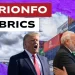Containers impilati. Donald Trump, Narendra Modi e Xi Jinping in primo piano