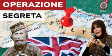 Mappa dell'Italia con Giuseppe Garibaldi. Laura Colosso in primo piano