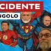 Xi Jinping, Narendra Modi e Vladimir Putin vestiti da supereroi. Francesco dall'Aglio e Stefano Orsi in primo piano