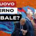 Bandiere allo SCO. In primo piano, Donald Trump deluso e Vladimir Putin, Narendra Modi e Xi Jinping sorridenti