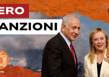 Esplosione. Benjamin Netanhyau e Giorgia Meloni in primo piano