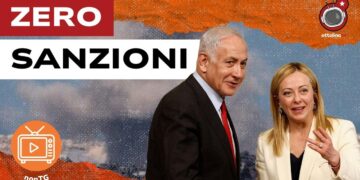 Esplosione. Benjamin Netanhyau e Giorgia Meloni in primo piano
