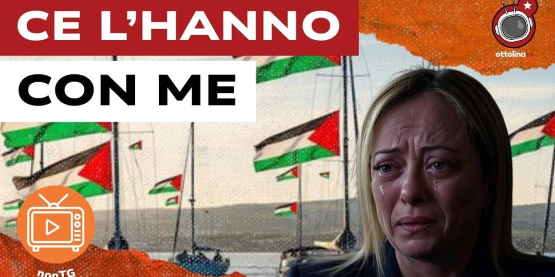 La Global Sumud Flotilla in mare. Giorgia Meloni in lacrime in primo piano