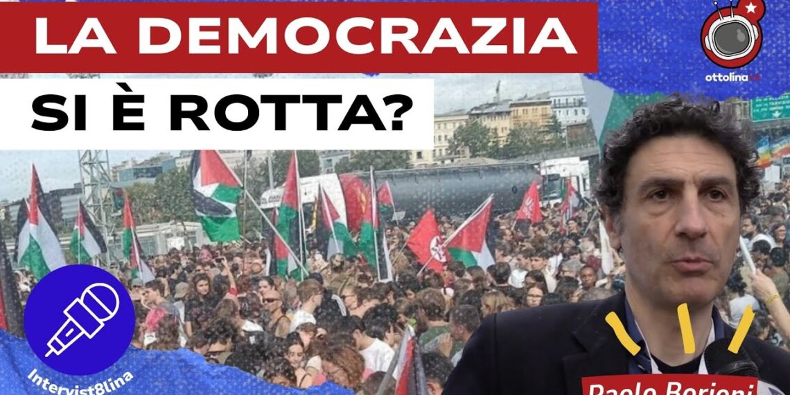 Manifestazione per la Palestina. Paolo Borioni in primo piano