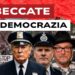 Manifestazione proPal. Donald Trump e Keir Starmer vestiti da tutori dell'ordine, George Galloway e Gustavo Petro in primo piano