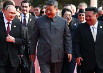 Vladimir Putin, Xi Jinping e Kim Jong-un alla parata di Pechino