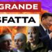 Xi Jinping e Vladimir Putin brindano. In primo piano Donald Trump, Ursula von der Leyen e Joe Biden con le teste fasciate