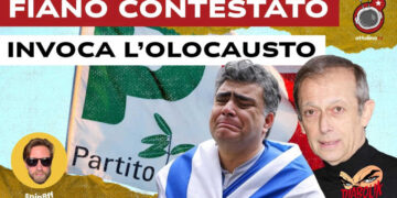 Bandiera del PD. Emanuele Fiano in lacrime e Piero Fassino in primo piano