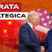 Bandiere cinese e americana. Donald Trump e Xi Jinping in primo piano
