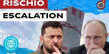 Centrale nucleare. Volodymyr Zelensky e Vladimir Putin in primo piano