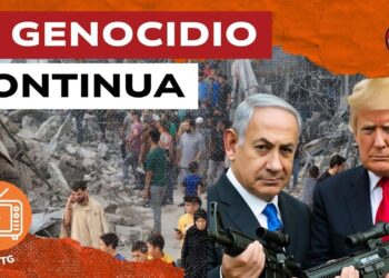 Macerie di Gaza. Benjamin Netanhyau e Donald Trump in primo piano