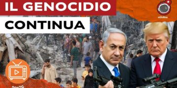 Macerie di Gaza. Benjamin Netanhyau e Donald Trump in primo piano