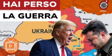 Mappa dell'Ucraina. Donald Trump urla verso Volodymyr Zelensky in lacrime in primo piano