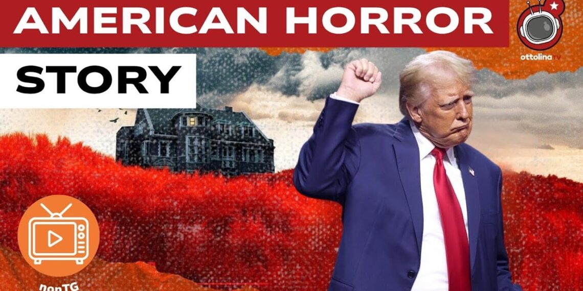 Paesaggio horror. Donald Trump in primo piano