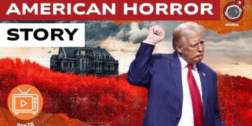 Paesaggio horror. Donald Trump in primo piano
