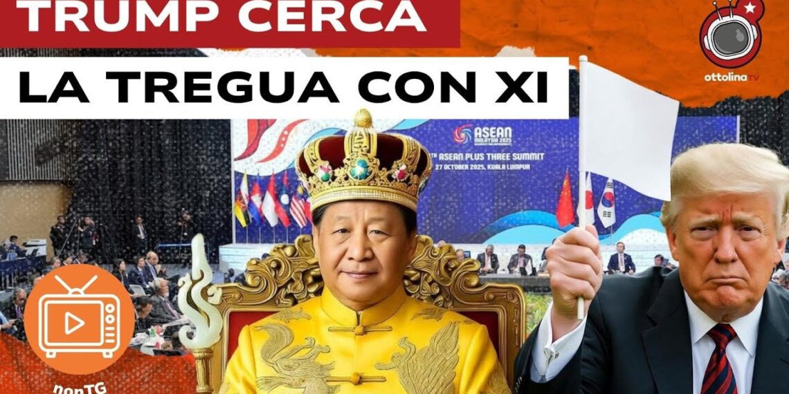 Summit ASEAN. Xi Jinping vestito da imperatore e Donald Trump in primo piano