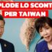 Carta geografica di Taiwan. Xi Jinping e Sanae Takaichi in primo piano