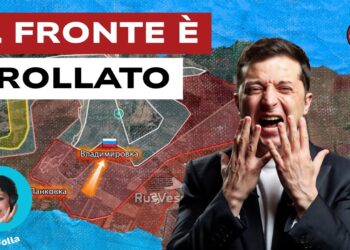 Mappa del fronte della guerra fra Russia e Ucraina. Volodymyr Zelensky in primo piano