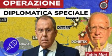 Mappa dell'Ucraina. Sergej Lavrov e il generale Fabio Mini in primo piano
