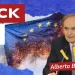 Bandiera dell'Ue bruciata. Alberto Bradanini in primo piano