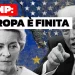 Bandiere dell'Ue e degli USA. Ursula von der Leyen e Donald Trump in primo piano