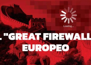 Dettaglio della Grande Muraglia cinese colorata di rosso