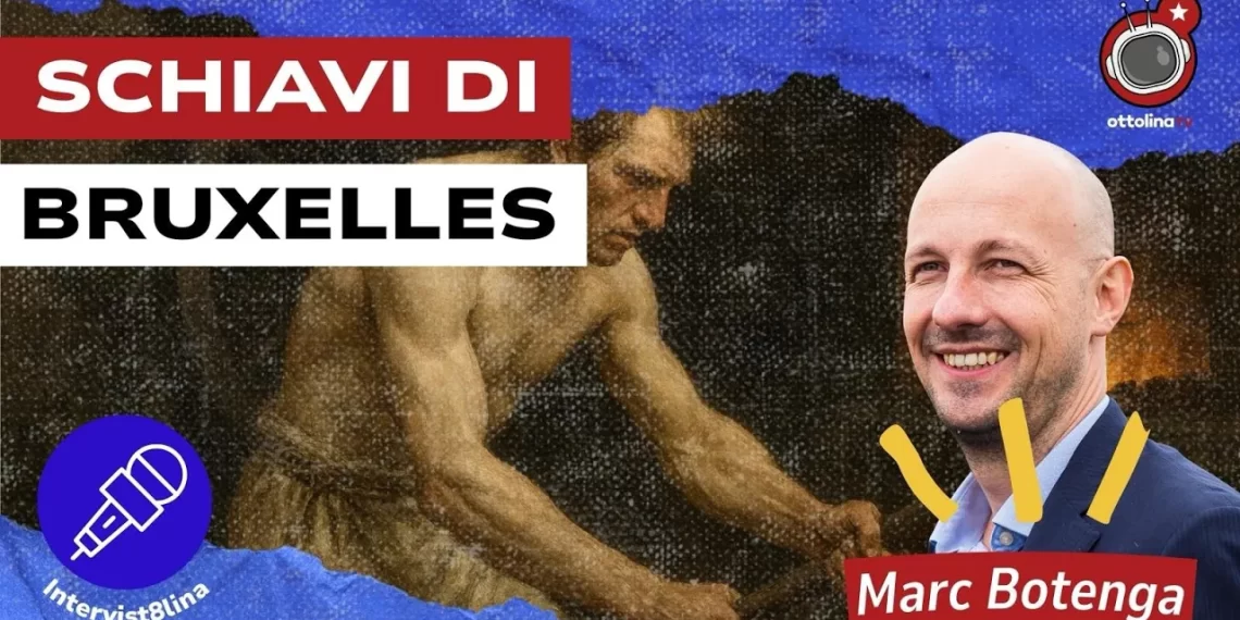 Dipinto di un forgiatore. Marc Botenga in primo piano