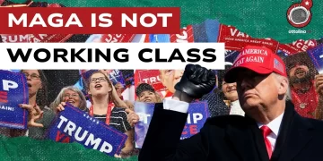 Elettori di Trump. Donald Trump in primo piano