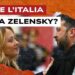 Giorgia Meloni e Volodymyr Zelensky si guardano con dolcezza. Gianandrea Gaiani in primo piano